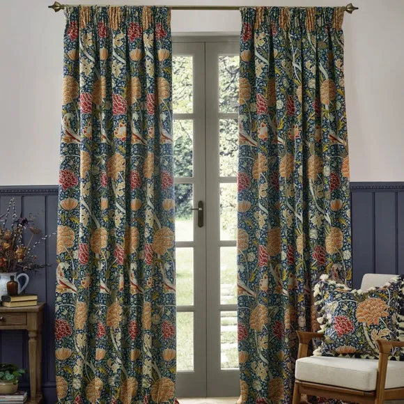 Morris & Co. Cray Chenille Pencil Pleat Curtains 2