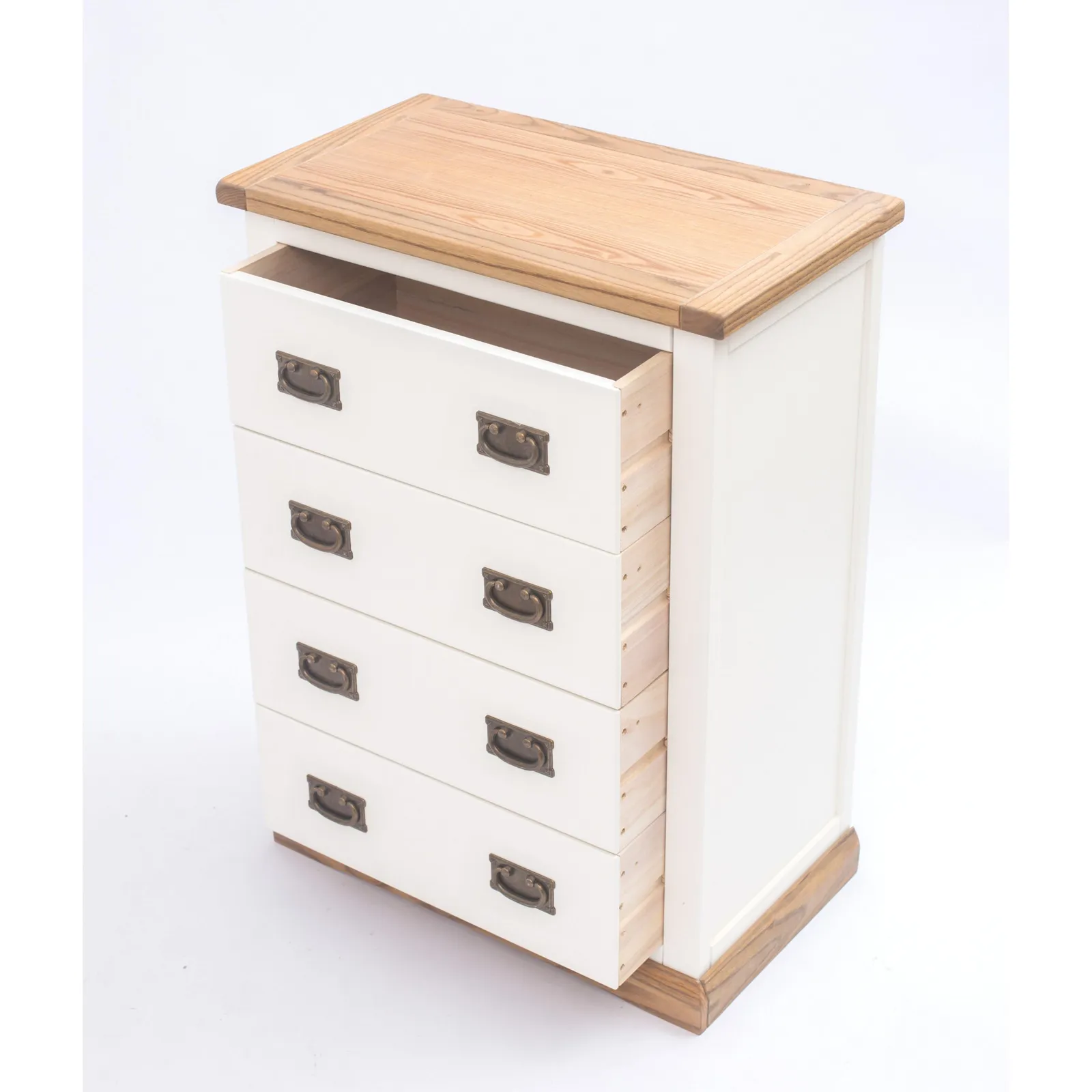 Cabinet Bits Tropea 4 Drawer Chest of Drawers Bras Drop Handle in Off-White 4