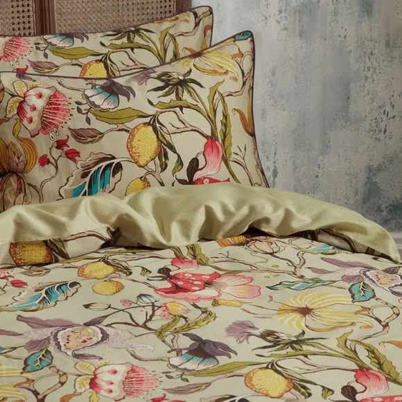 EW by Edinburgh Weavers Morton Floral 100% Cotton Sateen Duvet Cover & Pillowcase Set 2