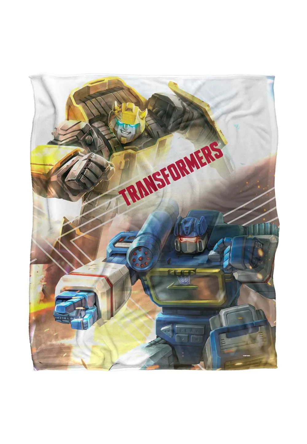 Transformers Cybertron Warriors Silky Touch Super Soft Throw Blanket 152 X 127 cm in White