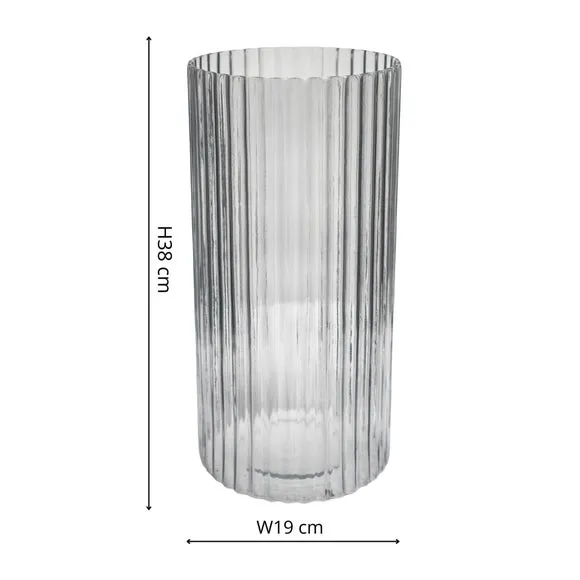 Daphne Ribbed Glass Vase 4