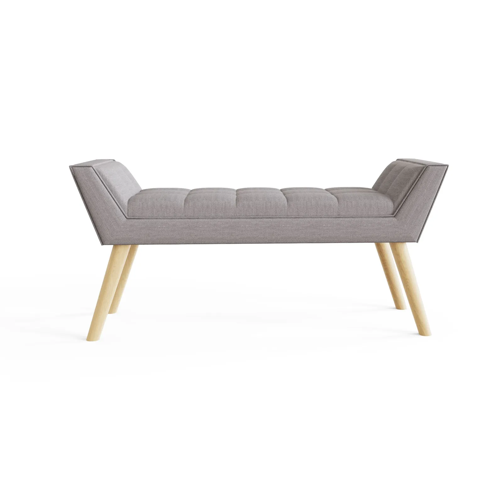 GFW Milan Ottoman Storage Bench in Grey 6
