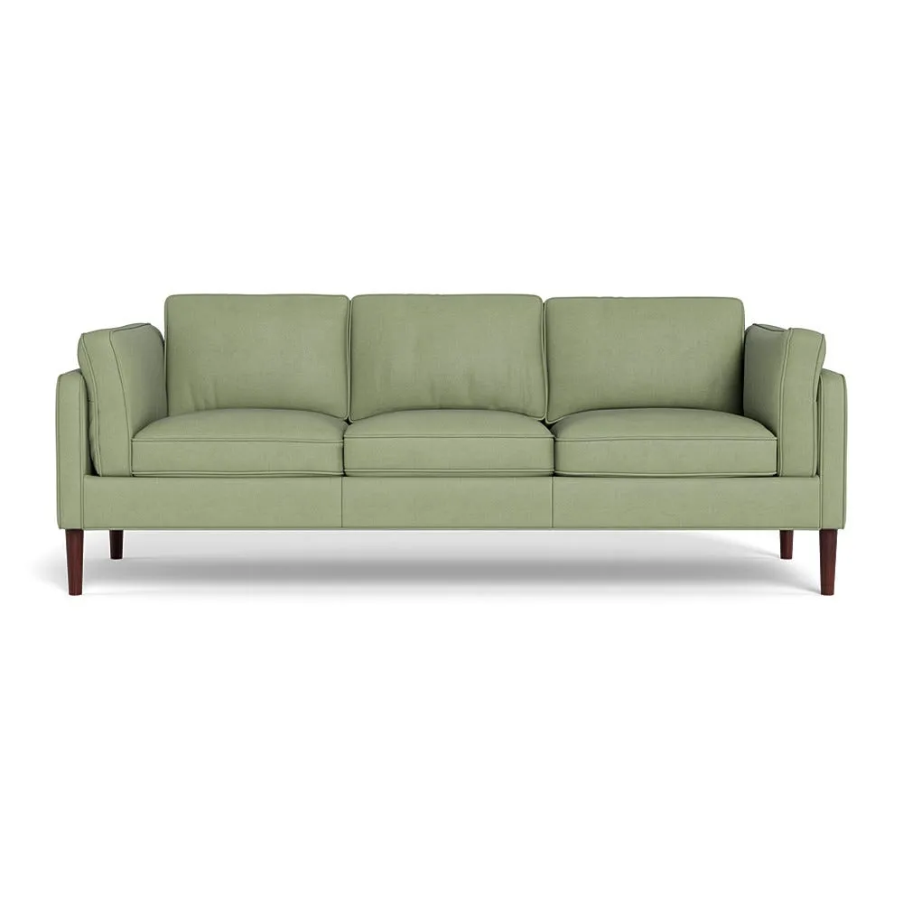 Heal's Sonno 4 Seater Sofa Siena Cotton Pistachio Walnut Feet 1
