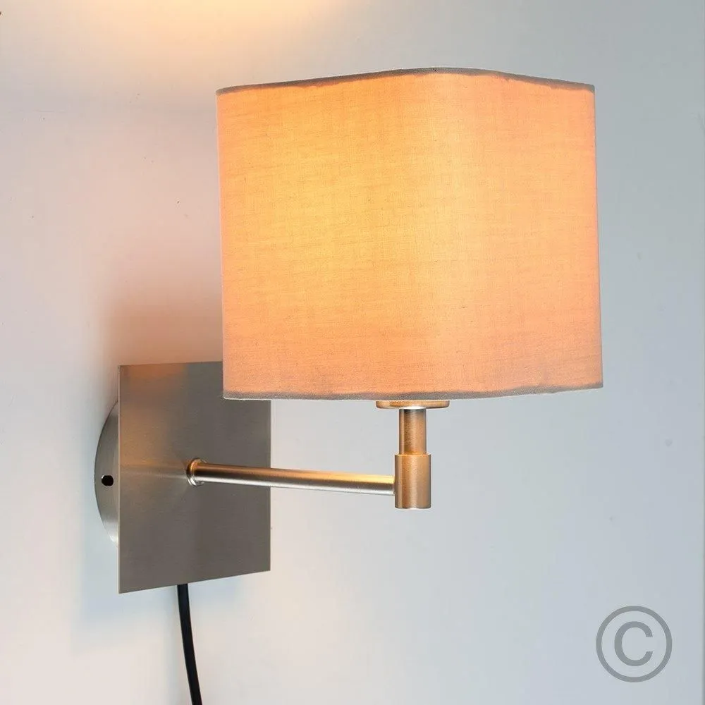 ValueLights Sheldon Brushed Chrome Indoor Wall Light in Metallic Silver 3