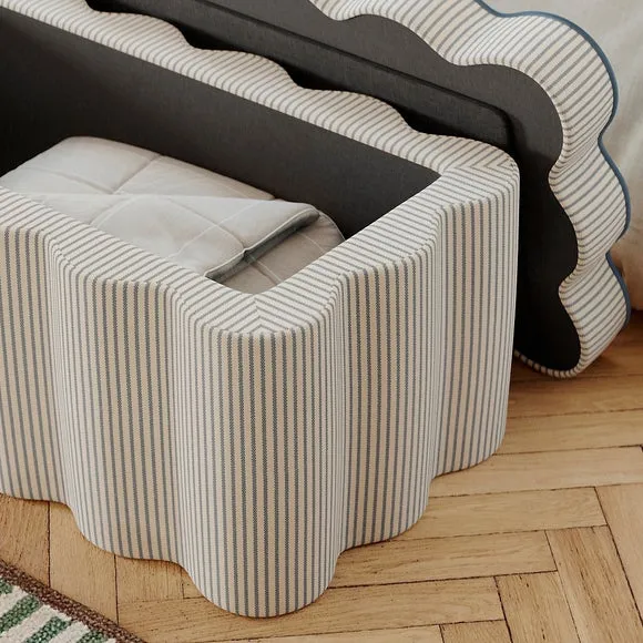 Wavie Tiny Stripe Storage Ottoman 3