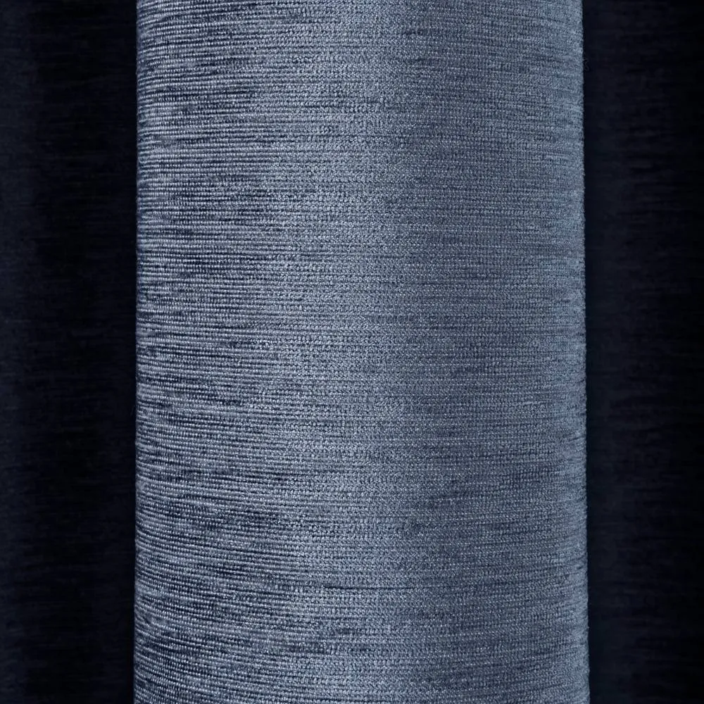 Smart Living Luxury Chenille Eyelet Lined Curtains - 2 Panels in Navy 5