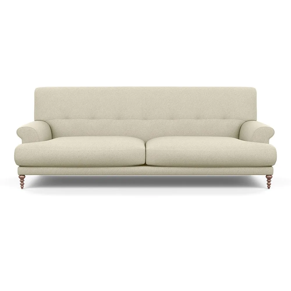 SCP Oscar 3 Seater Informal Sofa Cotton Grain Walnut Feet