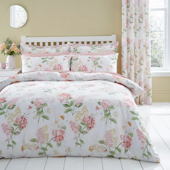 Wild Hydrangea Lilac Duvet Cover and Pillowcase Set 1