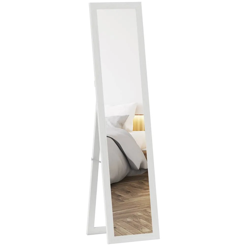 HOMCOM 37 x 157 cm Full Length Mirror with Frame for Bedroom, White 2