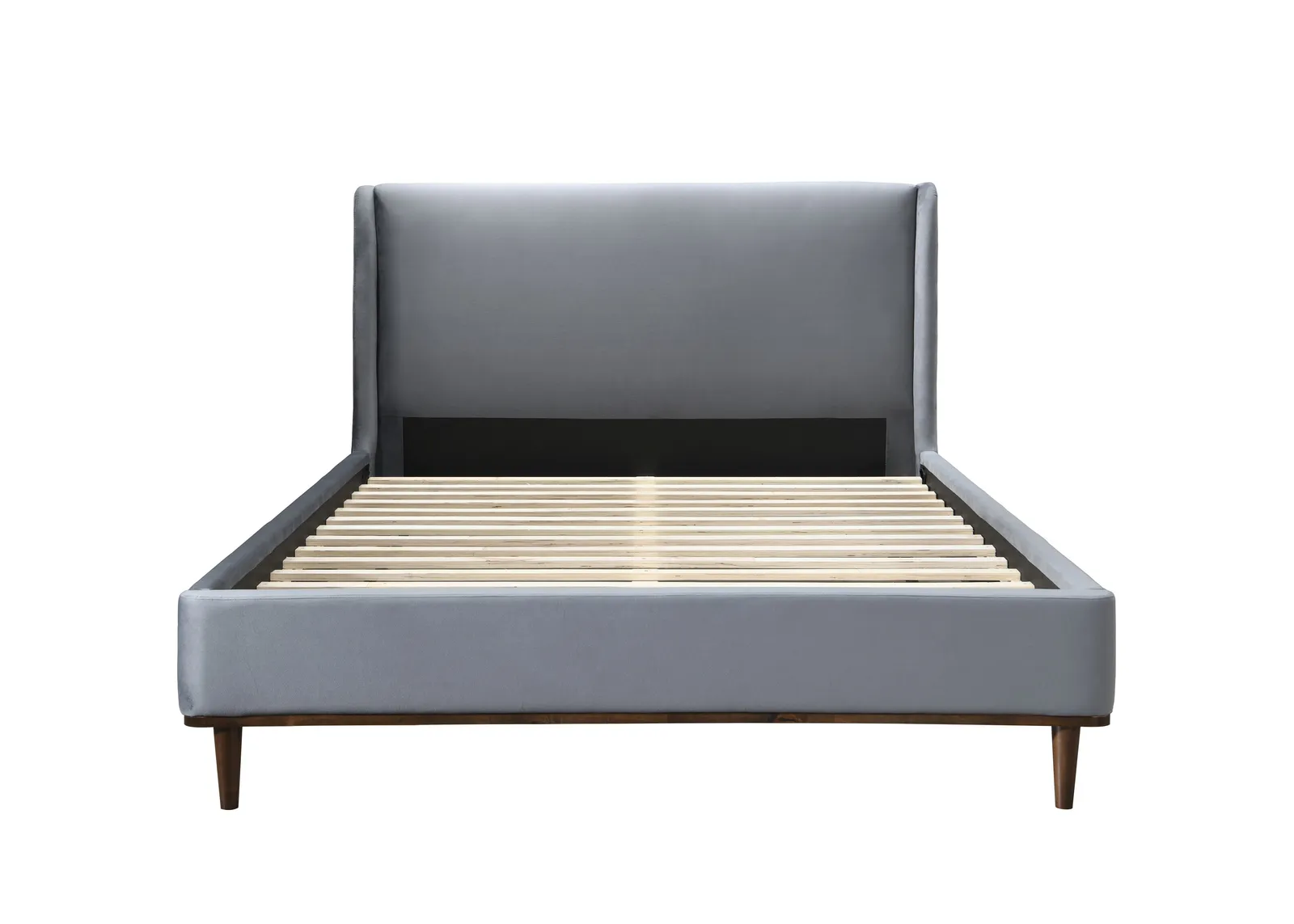 Birlea King Size Bed Frame Grey Nicola Velvet Fabric 5FT 150cm in Dark Grey 5