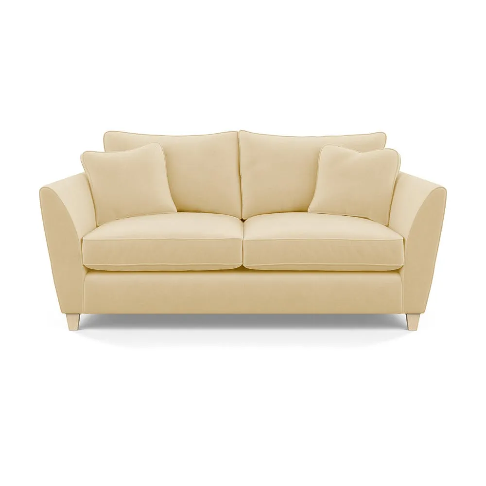 Heal's Torino 3 Seater Sofa Smart Luxe Velvet Biscuit Natural Feet 1