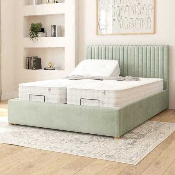 Grant Plush Velvet Adjustable Bed 2