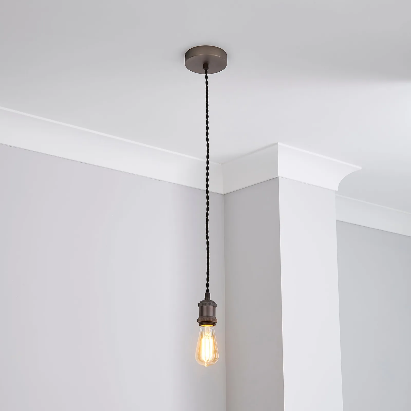 Charlie Industrial Adjustable Pendant Flex Ceiling Light Cable 1