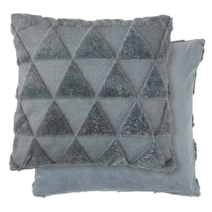 New Edge Blinds Newton Triangle Collection Soft Touch Cushion Cover in Grey