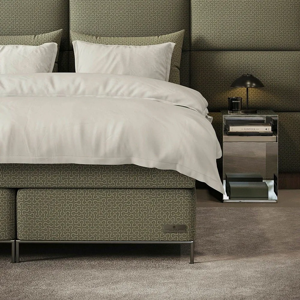 Carpe Diem Beds Sando Bed Set Super King Medium Lux Topper Brass Skargaard Headboard Zaragoza Eggshell 4