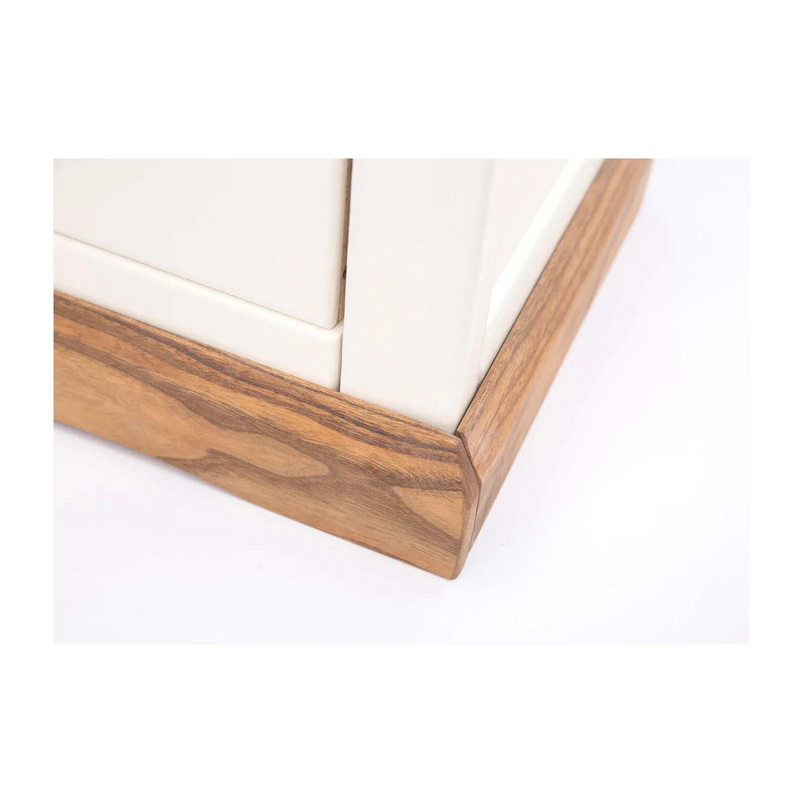 Cabinet Bits Tropea 3 Drawer Dressing Table Set Brass Cup Handle in Off-White 4