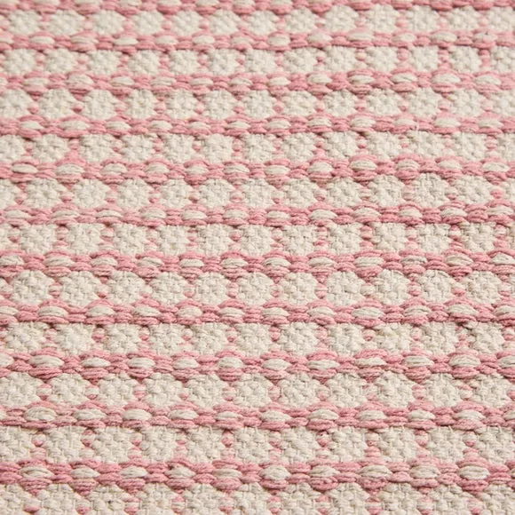 Cotton Linear Pink Scatter Rug 2