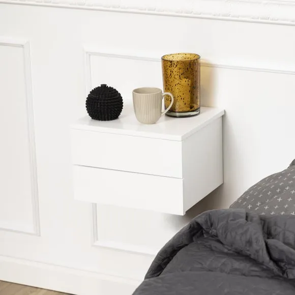 Furniture To Go Avignon 2 Drawer Wall Mounted Bedside Table 1