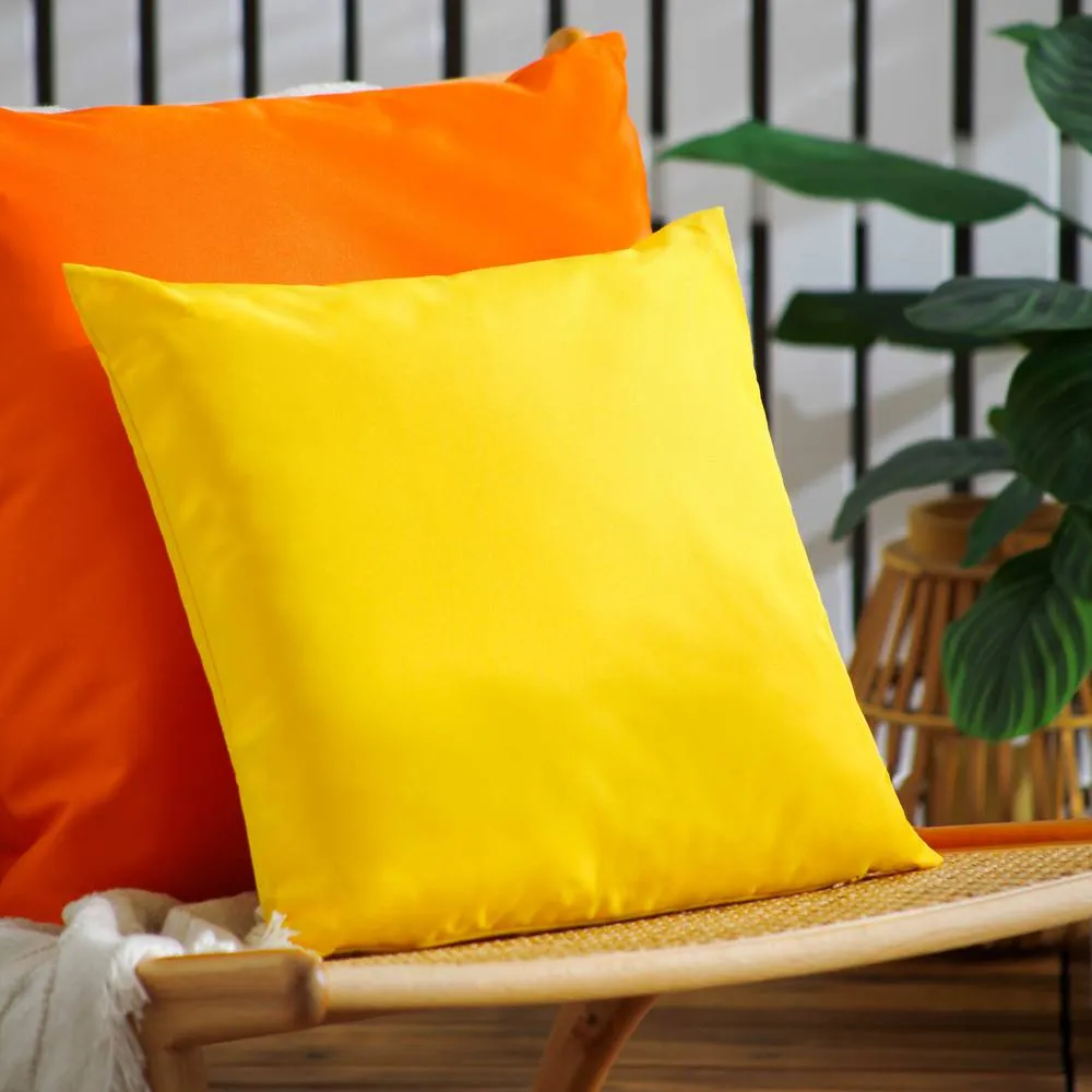 Furn Plain Vibrant Water & UV Resistant Outdoor Cushion in Yellow