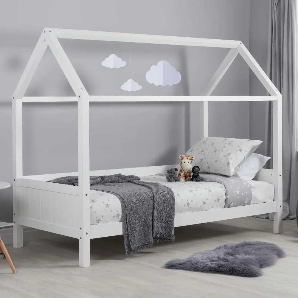 Home - Single - Kids Treehouse Bed - White - Wood - 3ft - Happy Beds 1