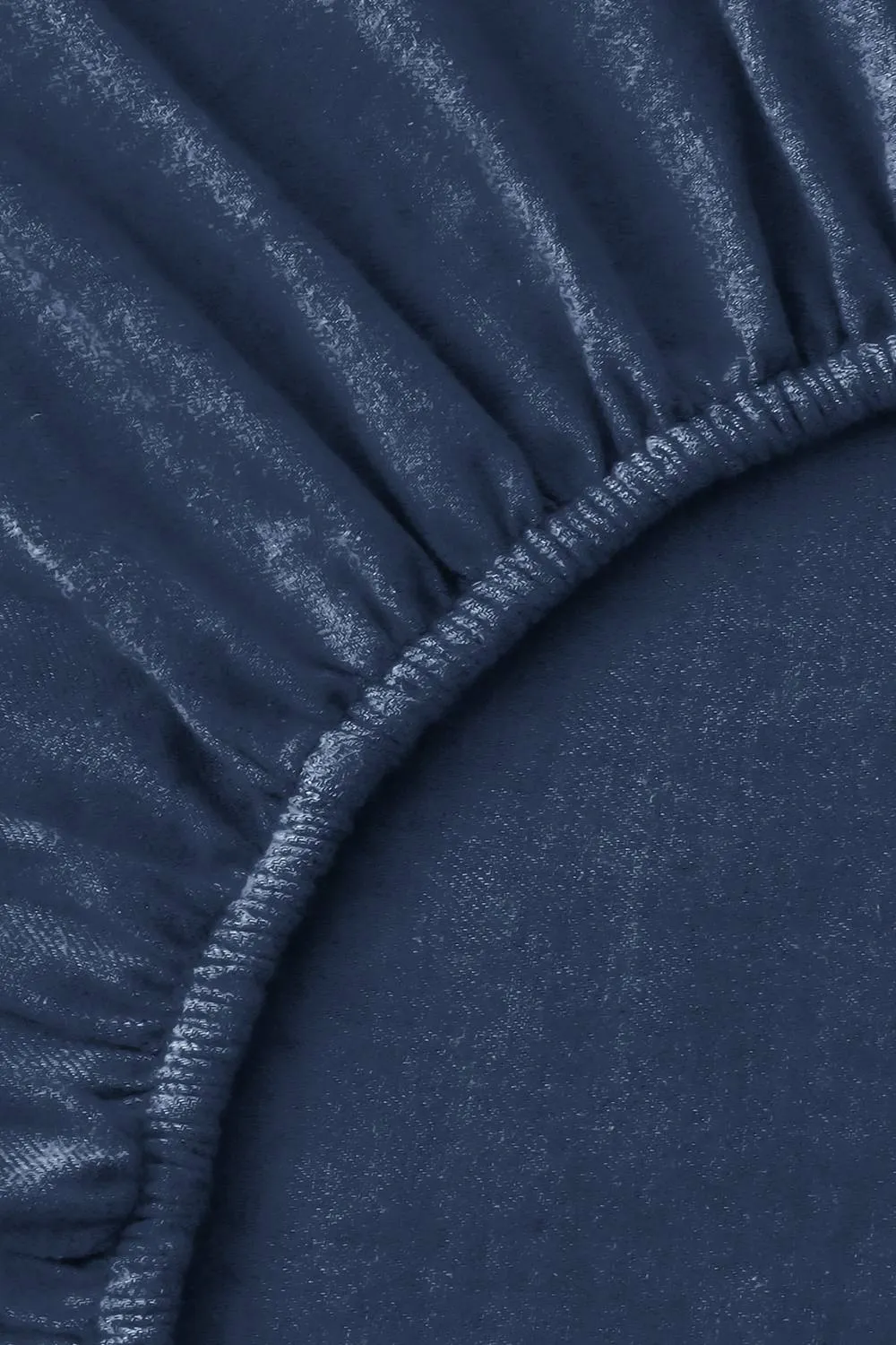 CHRISTY Flannel Marl Super Soft Brushed Cotton Deep Fitted Sheets in Navy