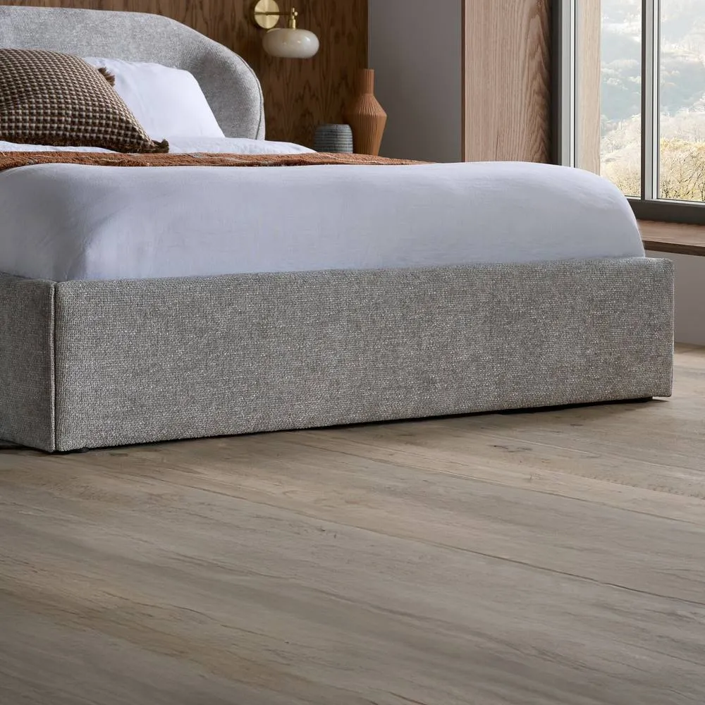 Birlea Milan Double Bed Frame Grey Fabric with Wrap around Headboard 5