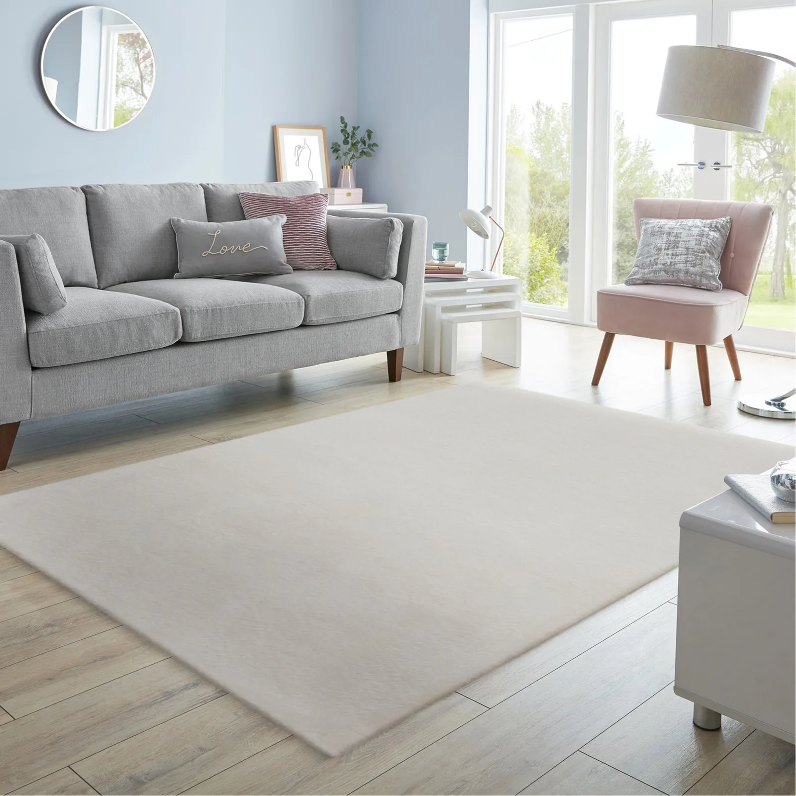 Faux Fur Supersoft Lush Rug Cream