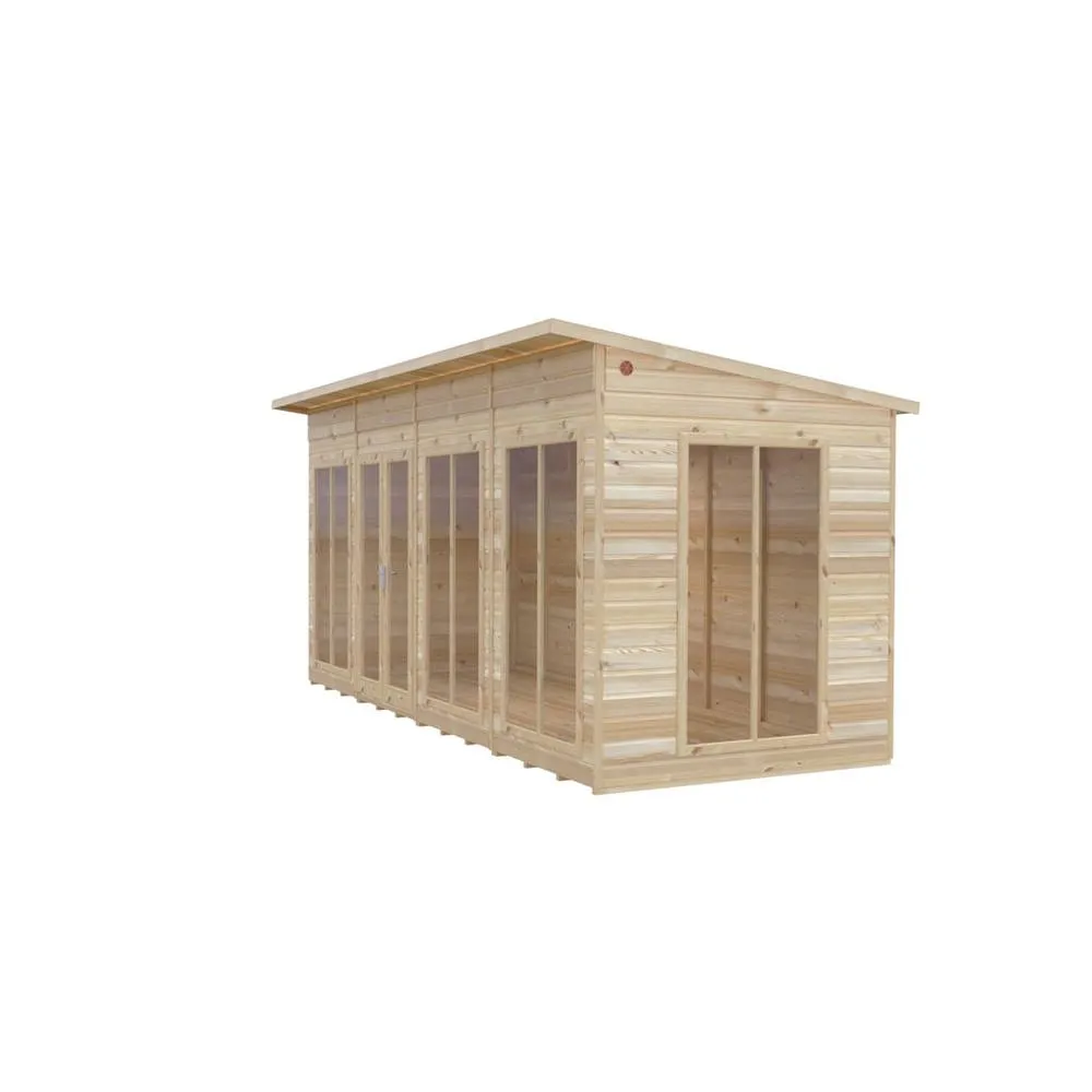 Shires Lela 16x6 Summerhouse - L185.8 x W476 x H228.4 cm in Light Brown 4