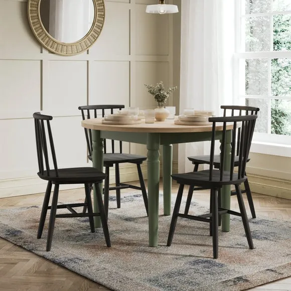 Pip 4-6 Seater Round to Oval Extendable Dining Table 1