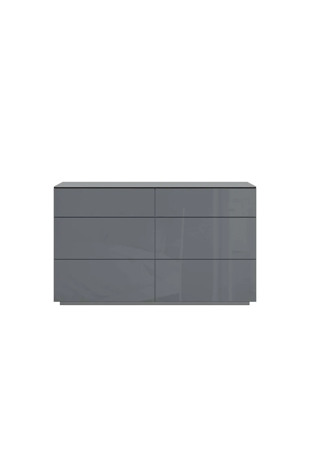 Birlea Liberty 6 Drawer Wide Chest of Drawers Grey Glass 2
