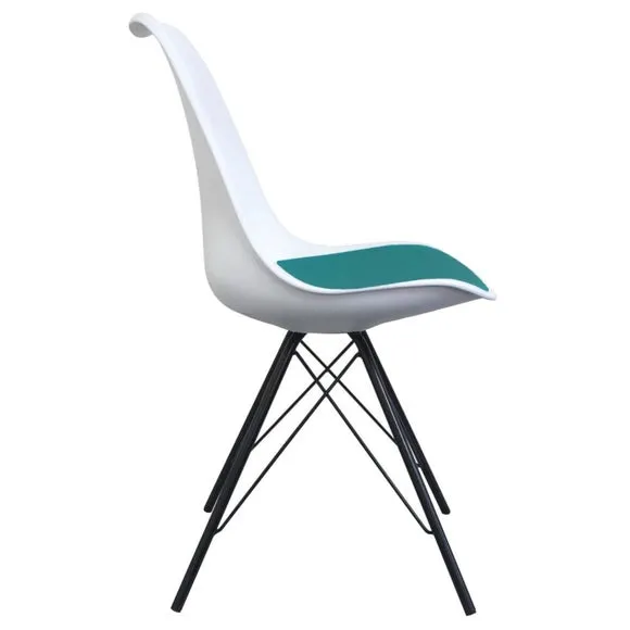 Fusion Living Soho White Plastic Dining Chair 4