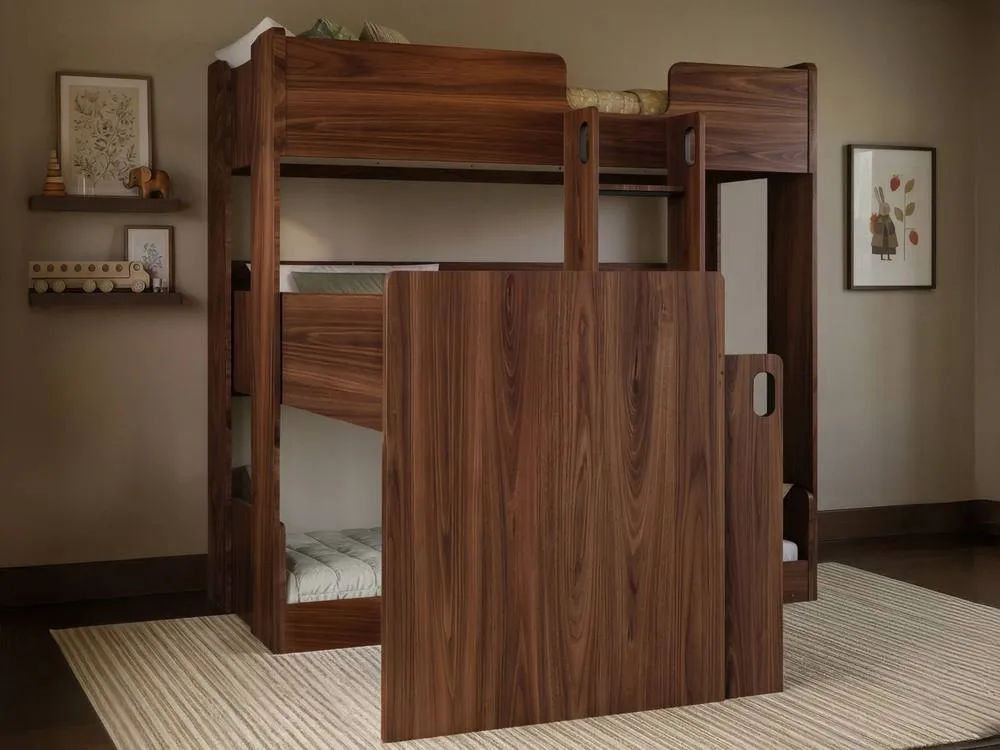 Flair Bode Triple Sleeper Bed in Walnut 3