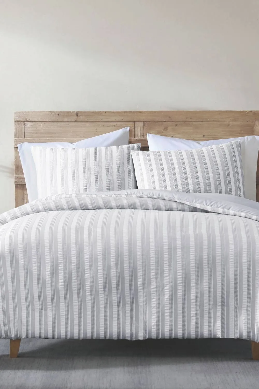 Ezysleep Woven Waffle Duvet Cover Set in Grey 2