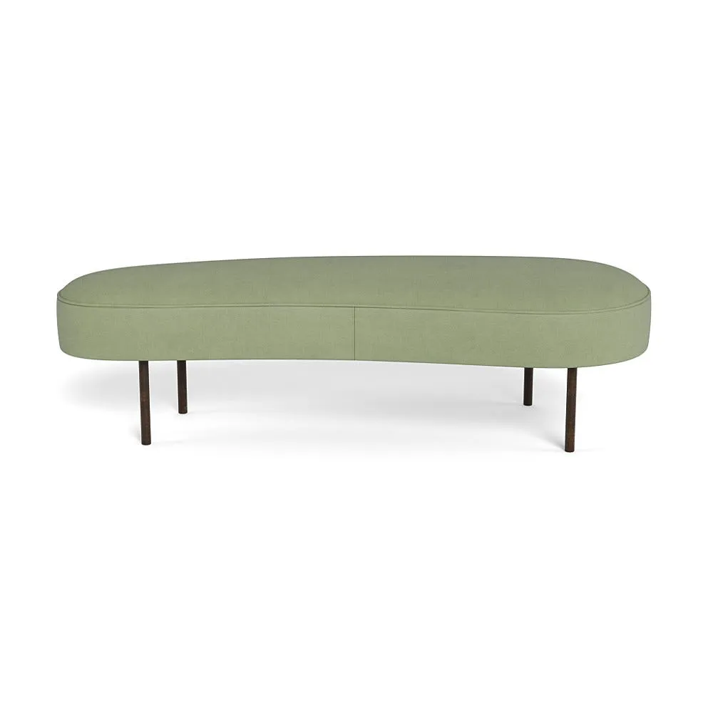 Heal's Isola Large Ottoman Siena Cotton Pistachio Bronze Feet