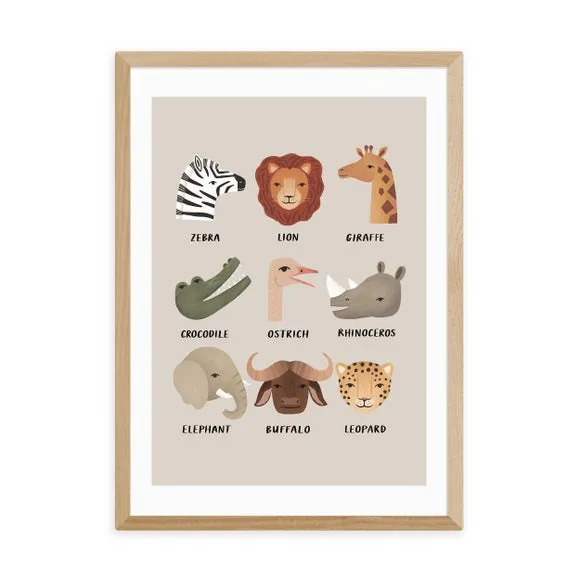 East End Prints Animal Safari In Stone Print by Kid of the Village 2