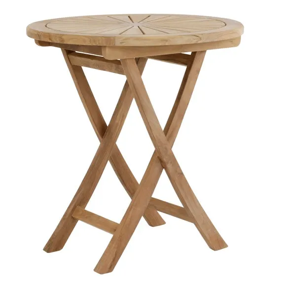 Teak Sundial Top Folding Bistro Table 3