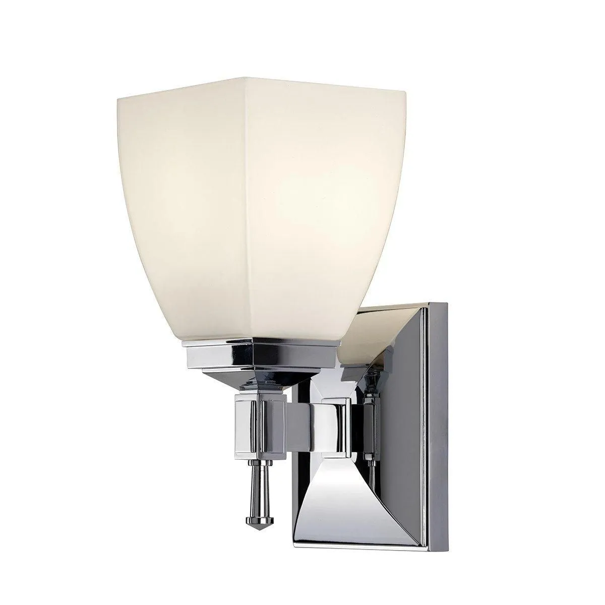 Netlighting Shirebrook 1 Light Bathroom Wall Light Chrome IP44 G9 in Grey