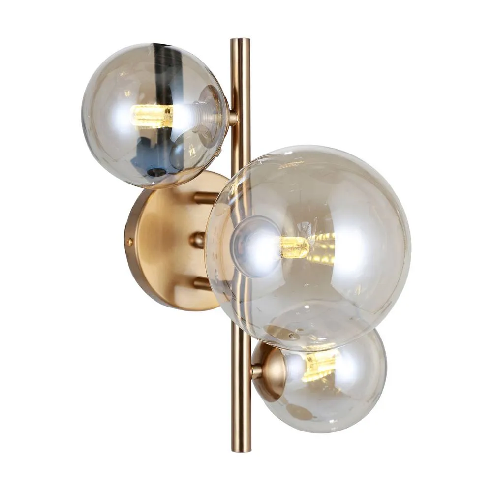 Netlighting Canello Modern 3 Light Wall Lamp G9 in Gold 2