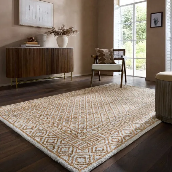 Delphi Border Geometric Wool Rug 1