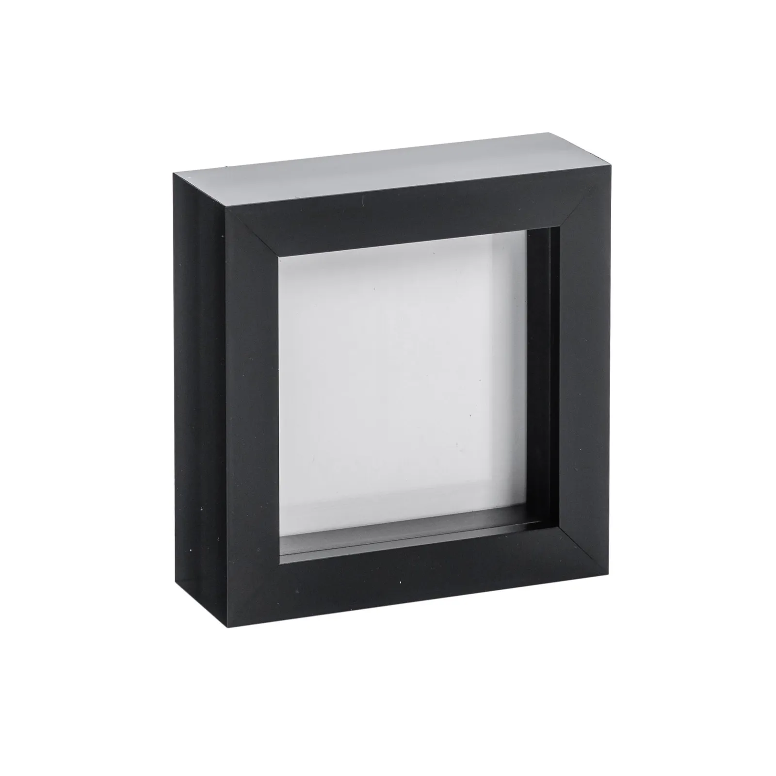 Nicola Spring 3D Box Photo Frame - 4 x 4" in Black
