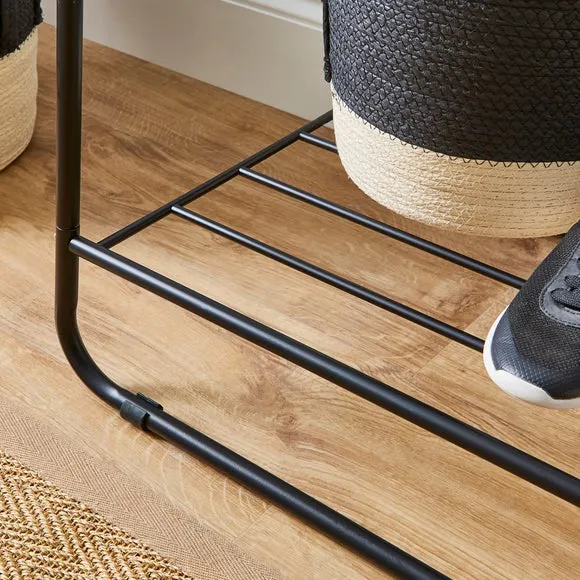 Clothes Rail with Built in Storage Shelf 2