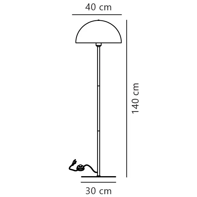 Nordlux Ellen Floor Lamp White Metal Livingroom E27 Switch 5