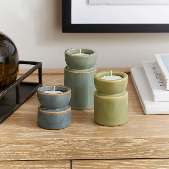 Set of 3 Taper Tealight Candle Holders