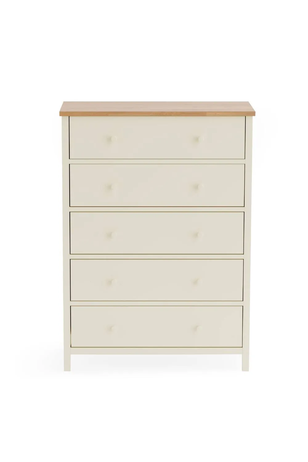 Julian Bowen Coxmoor 5 Drawer Wide Chest in Ivory 4