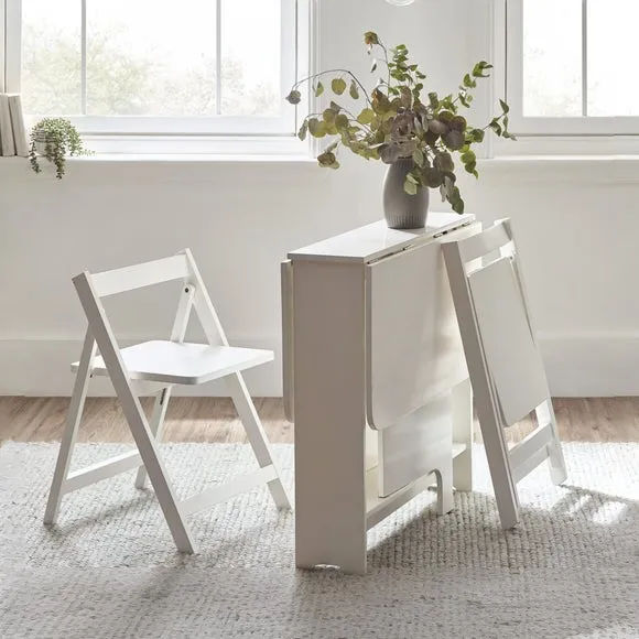 Gatan Gateleg Table With 2 Chairs 2