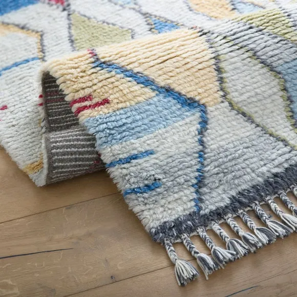 Navi Premium Hand-Knotted Shaggy Wool Rug 3