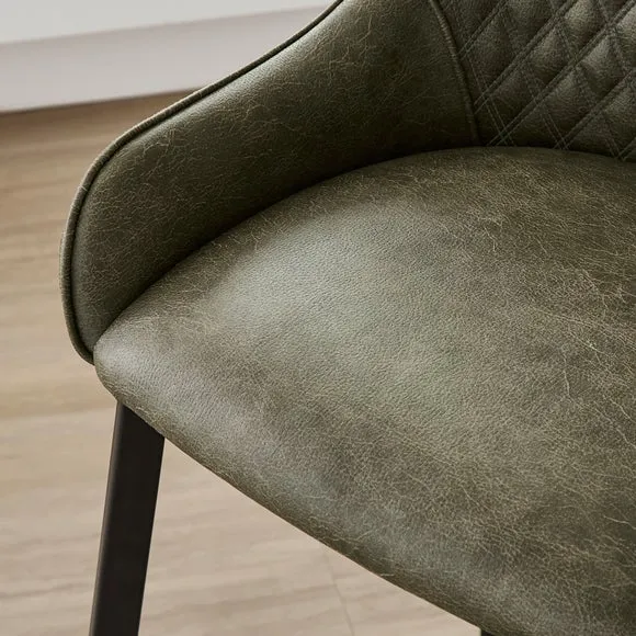 Hudson Bar Stool, Faux Leather 3