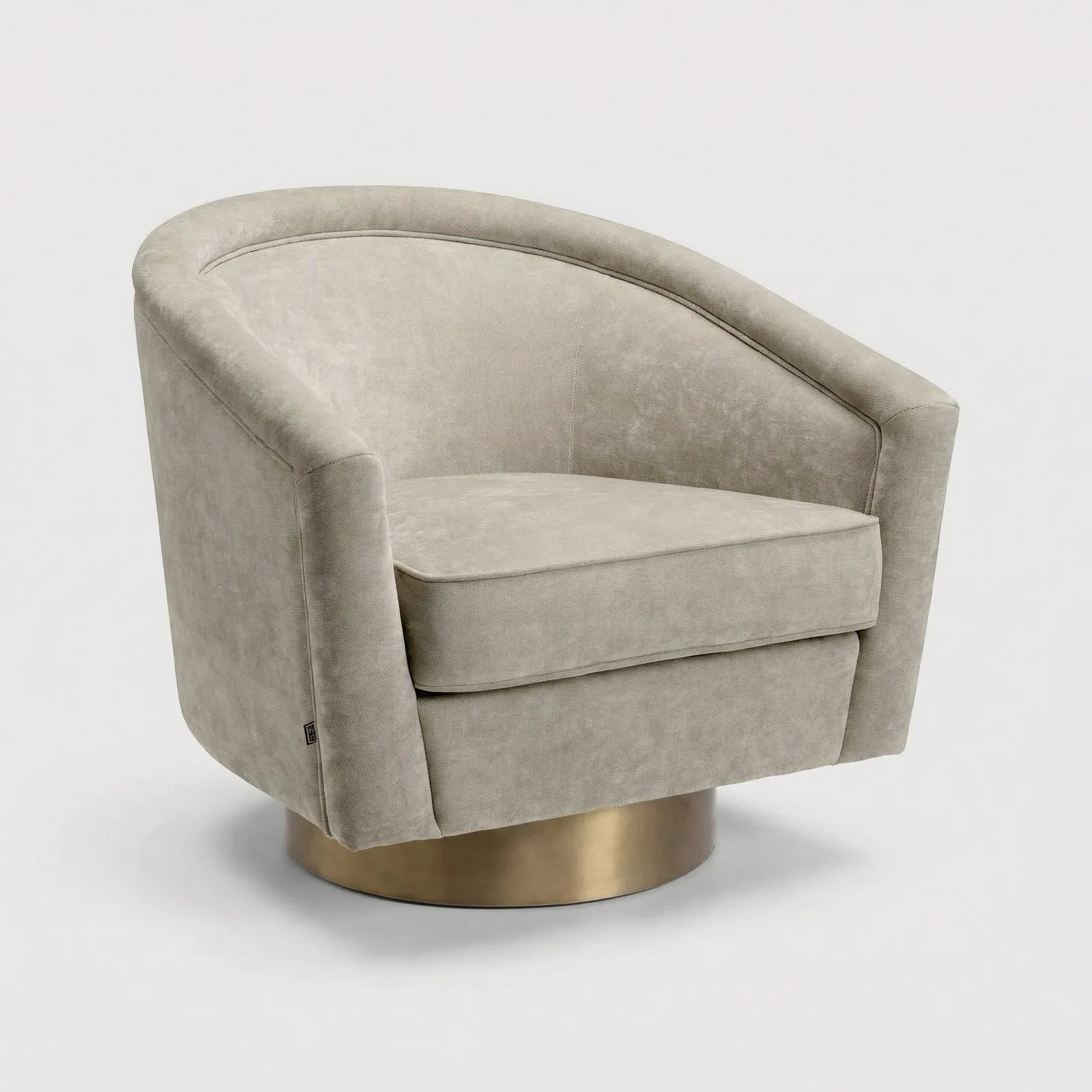 Eichholtz Catene Swivel Armchair, Neutral Fabric | Barker & Stonehouse 2