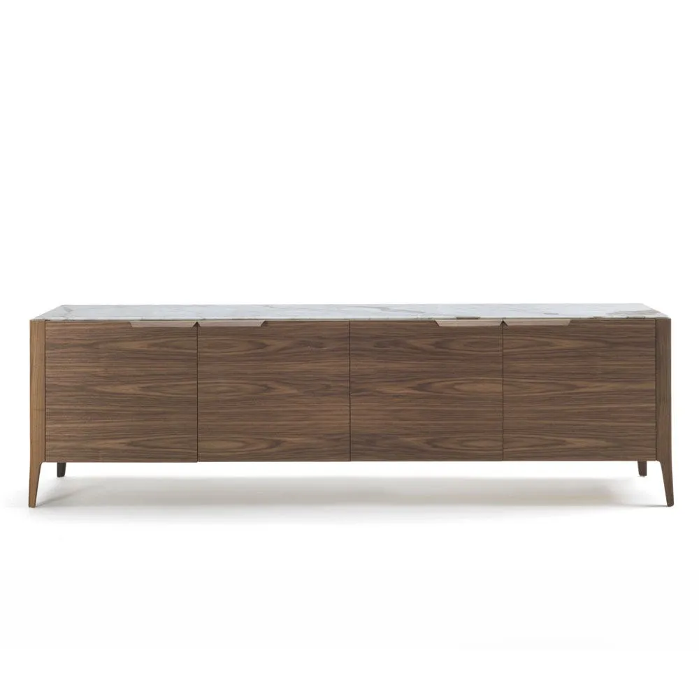 Porada Atlante 4 Sideboard Walnut & Calacatta Oro Marble 2