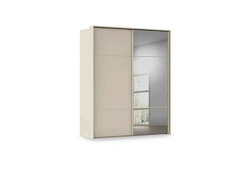 Haven 190cm 2 Door Slider Wardrobe with 1 Décor Door and 1 Mirror Door
